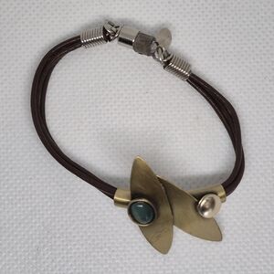 CHRISTOPHE POLY Handcrafted Artisan Modernist Geometric Detail Bracelet